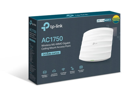 Punto de acceso inalámbrico TP‑Link EAP245 – AC1750 – MU‑MIMO – Montaje en techo – Omada SDN