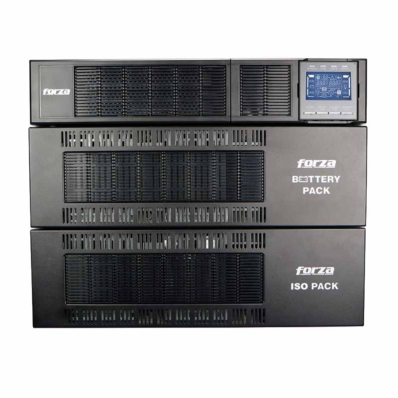 UPS Rack/Externo Forza Atlas FDC-106KMR-ISO 6000VA 6000W 9Ah 2U 110-300V Negro