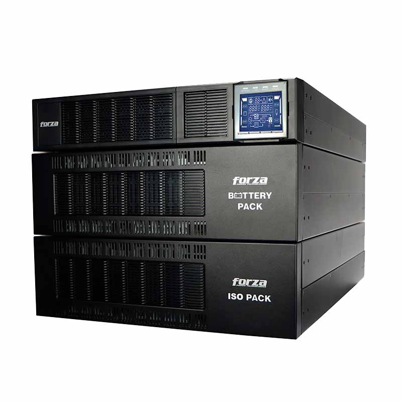 UPS Rack/Externo Forza Atlas FDC-106KMR-ISO 6000VA 6000W 9Ah 2U 110-300V Negro