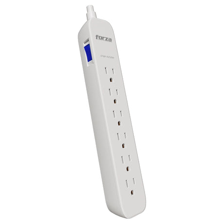 Protector de Sobretensión Forza 6 Tomas NEMA 1.5FT 500J 110/220V Blanco