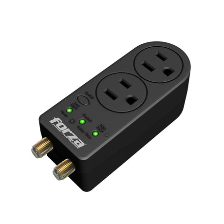 Protector de Voltaje Coaxial Forza Power Technologies FVP-0200C 2 Tomas 110V US Plug