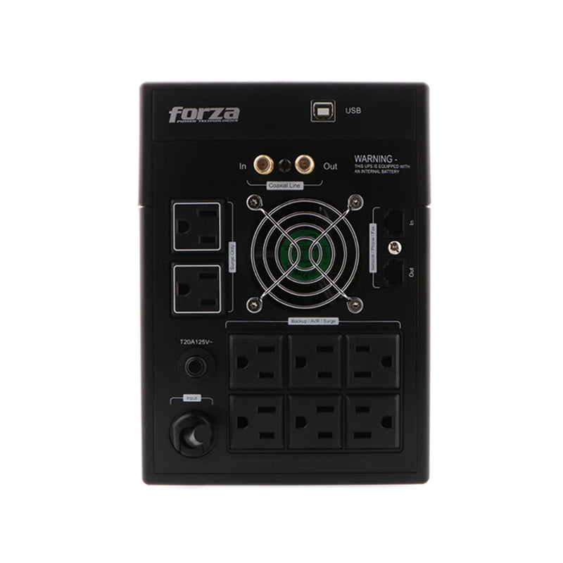UPS Interactiva Forza FX-1500LCD 1500VA 840W 8 Tomas USB 110/120V