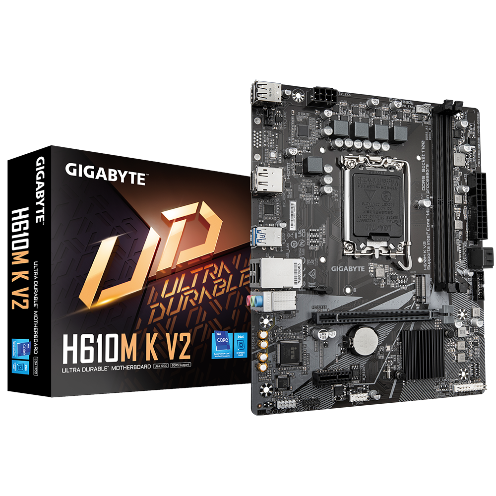 Tarjeta Madre Gigabyte H610M K V2 G10 – Micro ATX / LGA1700 / DDR5