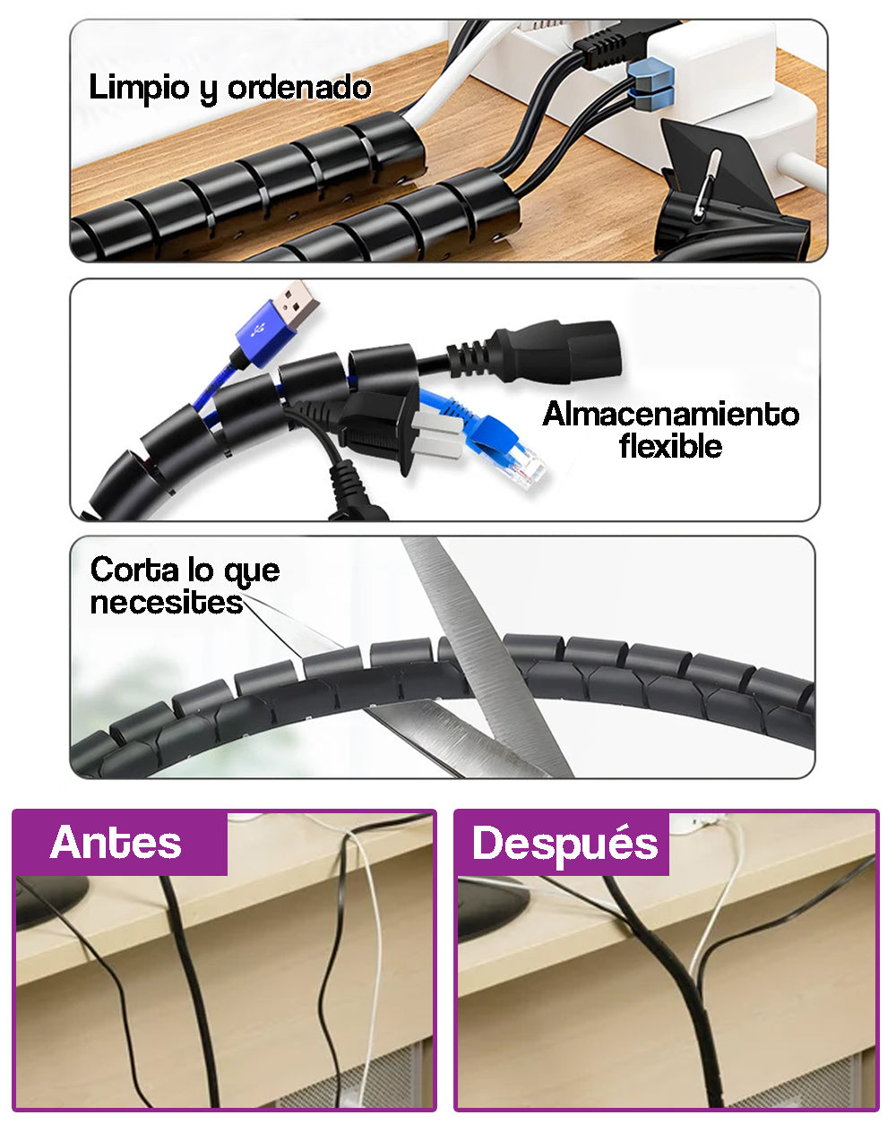 Organizador de cables