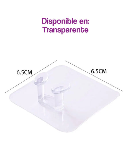 Ganchos de pared transparentes