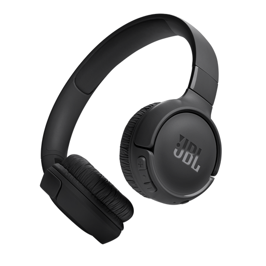 JBL Tune 520BT - Auriculares inalámbricos en la oreja, batería de hasta 57 horas de duración y carga de velocidad, diseño ligero, cómodo y plegable, llamadas manos libres con detección de voz. Negro