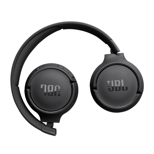 JBL Tune 520BT - Auriculares inalámbricos en la oreja, batería de hasta 57 horas de duración y carga de velocidad, diseño ligero, cómodo y plegable, llamadas manos libres con detección de voz. Negro