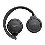 JBL Tune 520BT - Auriculares inalámbricos en la oreja, batería de hasta 57 horas de duración y carga de velocidad, diseño ligero, cómodo y plegable, llamadas manos libres con detección de voz. Negro