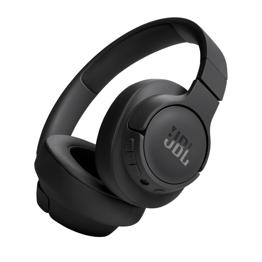 JBL TUNE 720BT - Auriculares inalámbricos sobre la oreja sonido Pure Bass, Bluetooth 5.3, batería de hasta 76 horas de duración y carga de velocidad, diseño ligero, cómodo y plegable. Negro