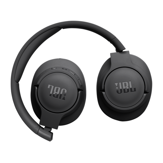 JBL TUNE 720BT - Auriculares inalámbricos sobre la oreja sonido Pure Bass, Bluetooth 5.3, batería de hasta 76 horas de duración y carga de velocidad, diseño ligero, cómodo y plegable. Negro