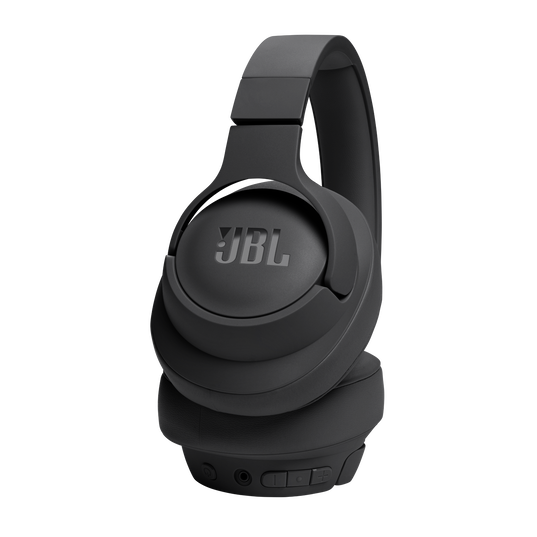 JBL TUNE 720BT - Auriculares inalámbricos sobre la oreja sonido Pure Bass, Bluetooth 5.3, batería de hasta 76 horas de duración y carga de velocidad, diseño ligero, cómodo y plegable. Negro