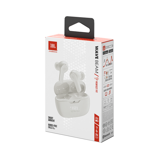 Audífonos JBL Vibebeam  Bluetooth Blanco