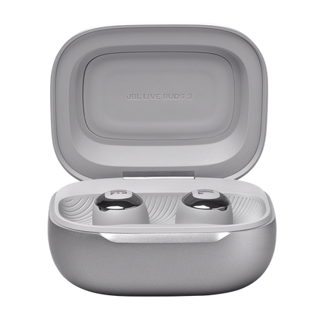 Auriculares JBL LIVE Buds 3 – True Wireless, ANC Adaptativo, Smart Charging Case™, Plateados