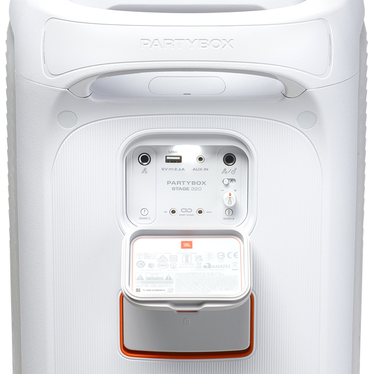 Altavoz de Fiesta Portátil JBL PartyBox Stage 320 / Blanco / JBL Pro Sound / Luces / Batería Reemplazable