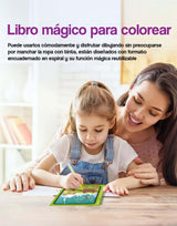 Libro mágico para colorear con pintura al agua