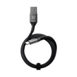 Cable USB‑C a USB‑A Klip Xtreme PowerGo 050 – 1.8 m (6 ft) – 30W – Trenzado – Negro