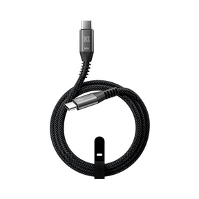 Cable USB‑C Klip Xtreme PowerGo 250 – 1 m (3 ft) – 60W – Trenzado – Negro