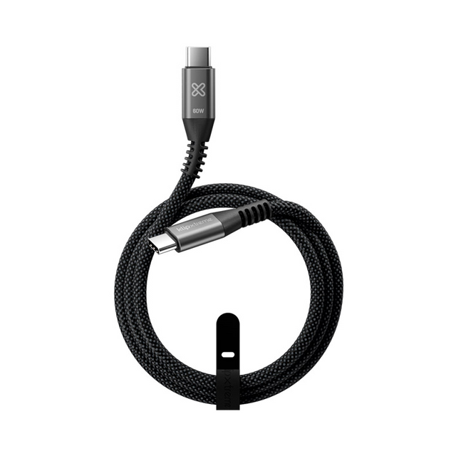 Cable USB‑C Klip Xtreme PowerGo 250 – 1 m (3 ft) – 60W – Trenzado – Negro