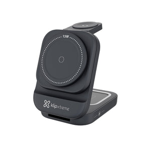 Soporte de carga inalámbrica 3 en 1 – Klip Xtreme PowerDesk Lite – 15W – KDC‑150