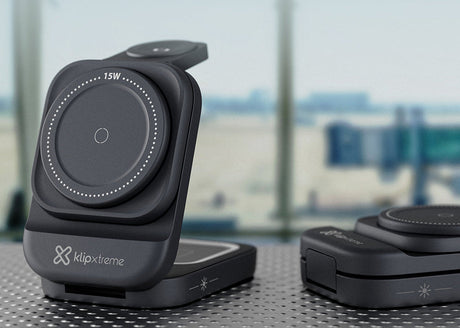 Soporte de carga inalámbrica 3 en 1 – Klip Xtreme PowerDesk Lite – 15W – KDC‑150