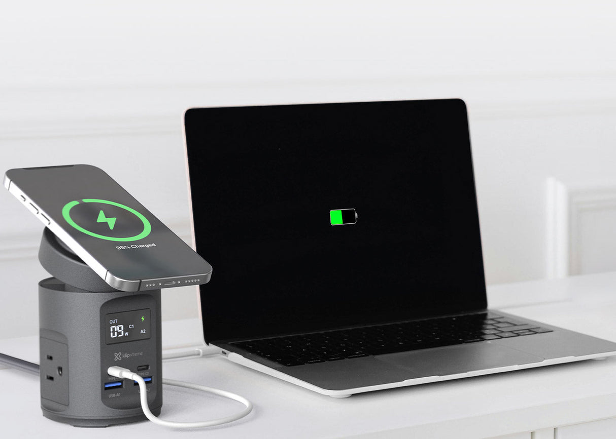 Estación de carga 7 en 1 para celular y laptop – Klip Xtreme KDC‑700 – 65W – Wireless