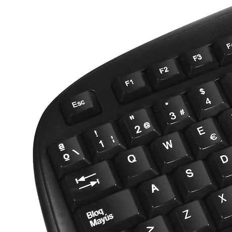 Teclado Alámbrico Stylus USB Español Klip Xtreme KKS-050S Negro Azabache