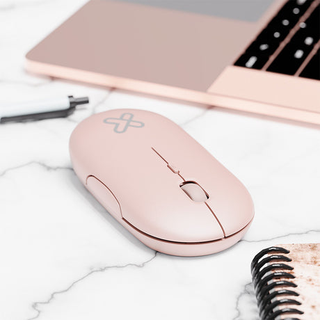 Mouse Inalámbrico Delgado Klip Xtreme SlimSurfer KMW-415PK 2.4GHz Rosado