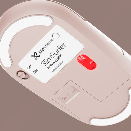 Mouse Inalámbrico Delgado Klip Xtreme SlimSurfer KMW-415PK 2.4GHz Rosado