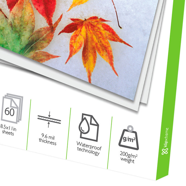 Papel Fotográfico Brillante Klip Xtreme KPG-160 Carta 200 g/m 60 Hojas
