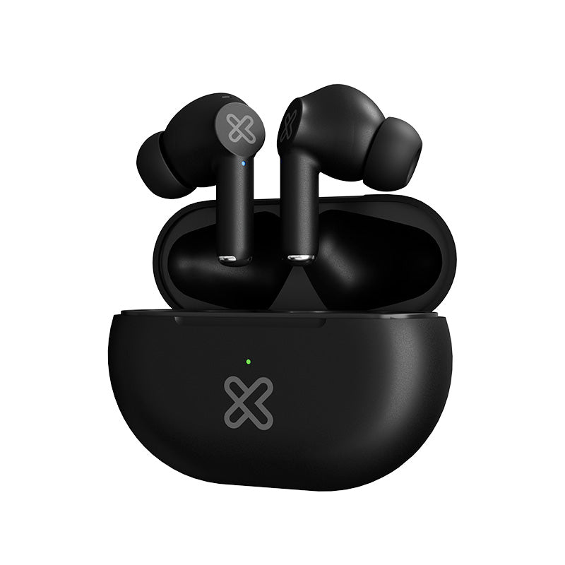 Auriculares Klip Xtreme KTE-015BK – True Wireless, 17 horas, IPX5, Negros