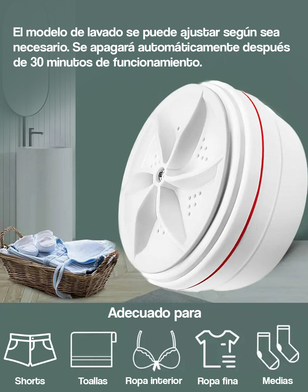 Mini lavadora portátil