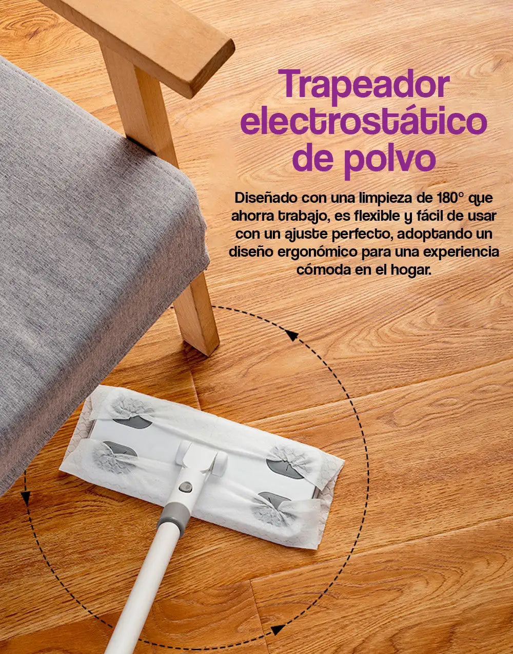 Trapeador electrostático de polvo