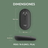 M350S Logitech Pebble Mouse USB Silencioso