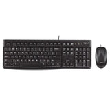 MK120 Teclado en español y mouse con cable USB. Color: negro