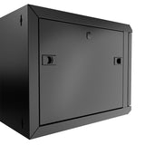 Gabinete de Pared Nexxt NEC‑F4U64B – 4U – 600×450 mm – Acero SPCC – Vidrio Templado – Negro RAL 9005