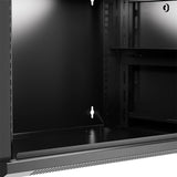 Rack mural 4U 600x600 Nexxt Solutions compacto con puerta de vidrio templado