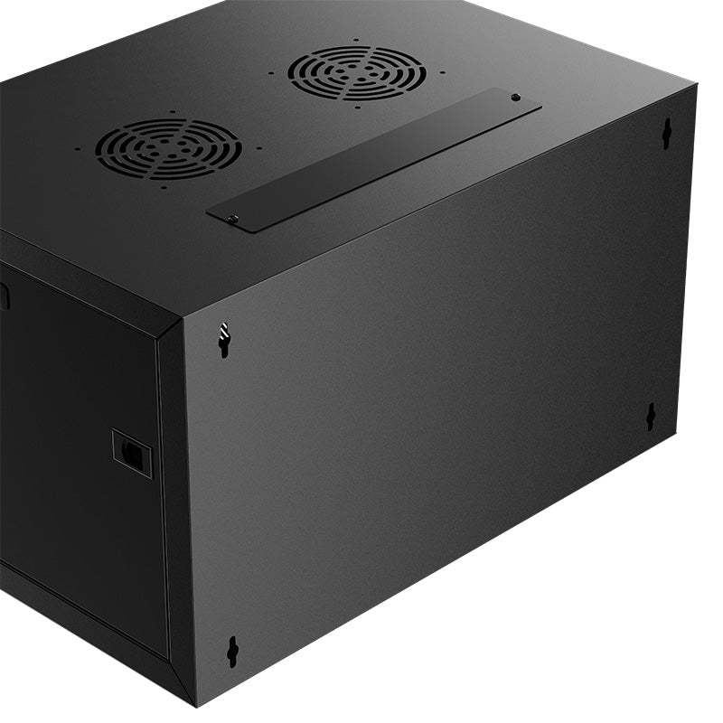 Rack mural 4U 600x600 Nexxt Solutions compacto con puerta de vidrio templado