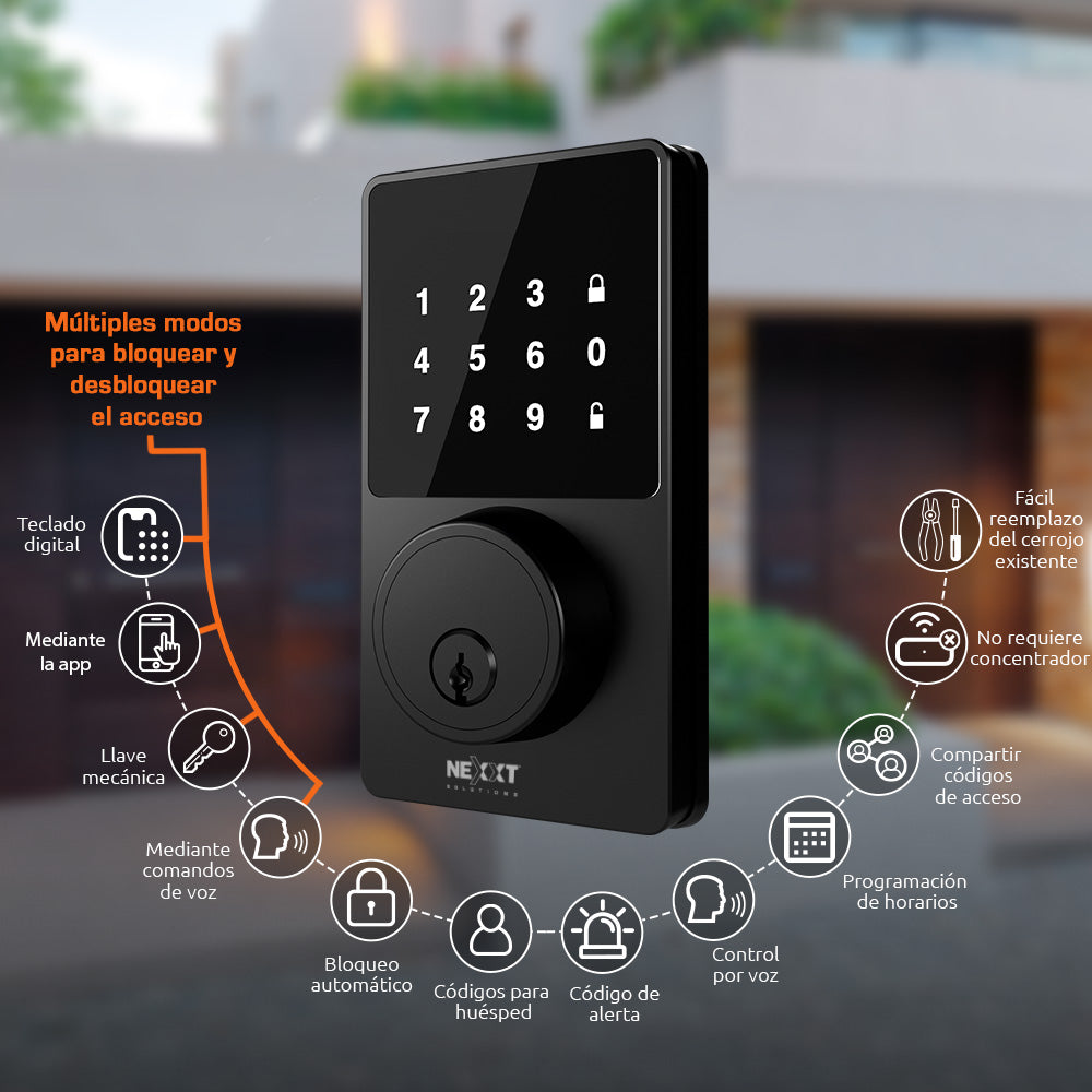 Cerradura Inteligente Negra Nexxt Solutions Connectivity