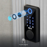 Cerradura Inteligente Nexxt Solutions Home NHS‑D150 BK – WiFi – Huella – PIN – App – Acero Inoxidable – Negro