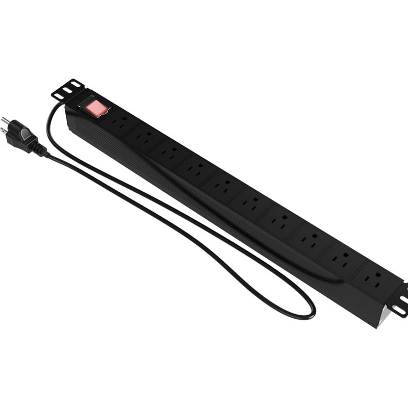 Unidad de Distribución de Energía para Rack 9 Tomas 1U 15A 110‑125V Nexxt Solutions Infrastructure – NPD‑11U9N15A