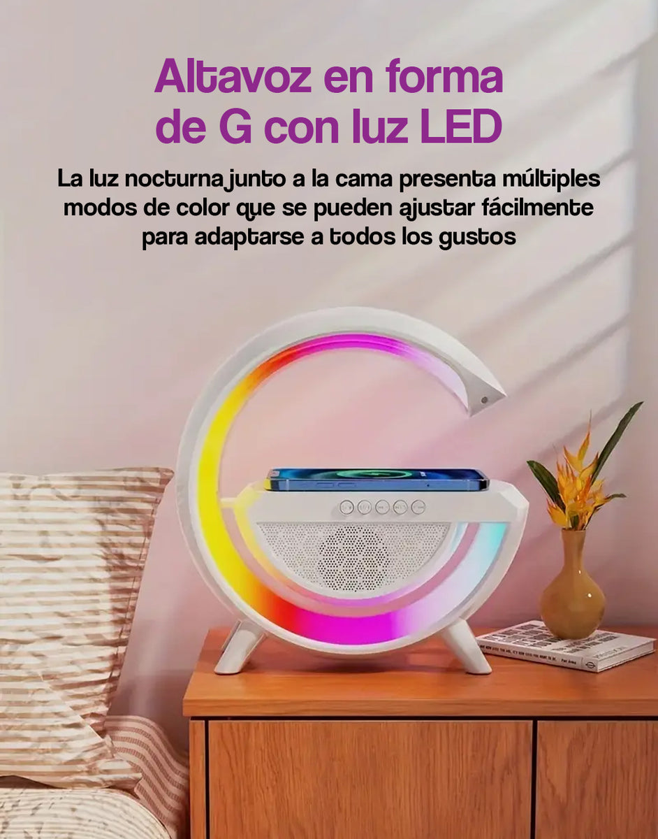 Bocina o Altavoz en forma de G con luz LED – puntogenial.com