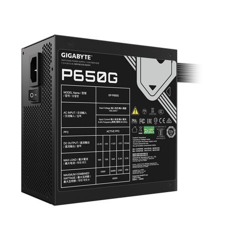 Fuente de Poder Gigabyte GP-P650G GUS1 650W 80 Plus Gold