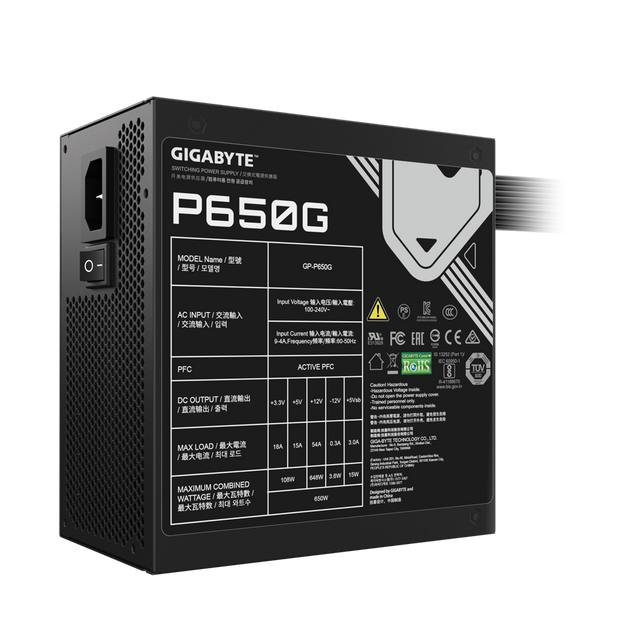 Fuente de Poder Gigabyte GP-P650G GUS1 650W 80 Plus Gold