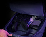Mochila Primus Gaming PGB-300BK – 17" / Poliéster / Negro y Morado