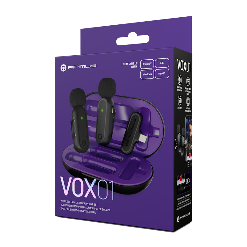 Set de Micrófono Inalámbrico Primus Gaming para Celular/Teléfono/Tablet