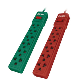 Regleta de corriente – Forza PS‑001 2PX – 6 tomas – diseño bicolor – 110/220V