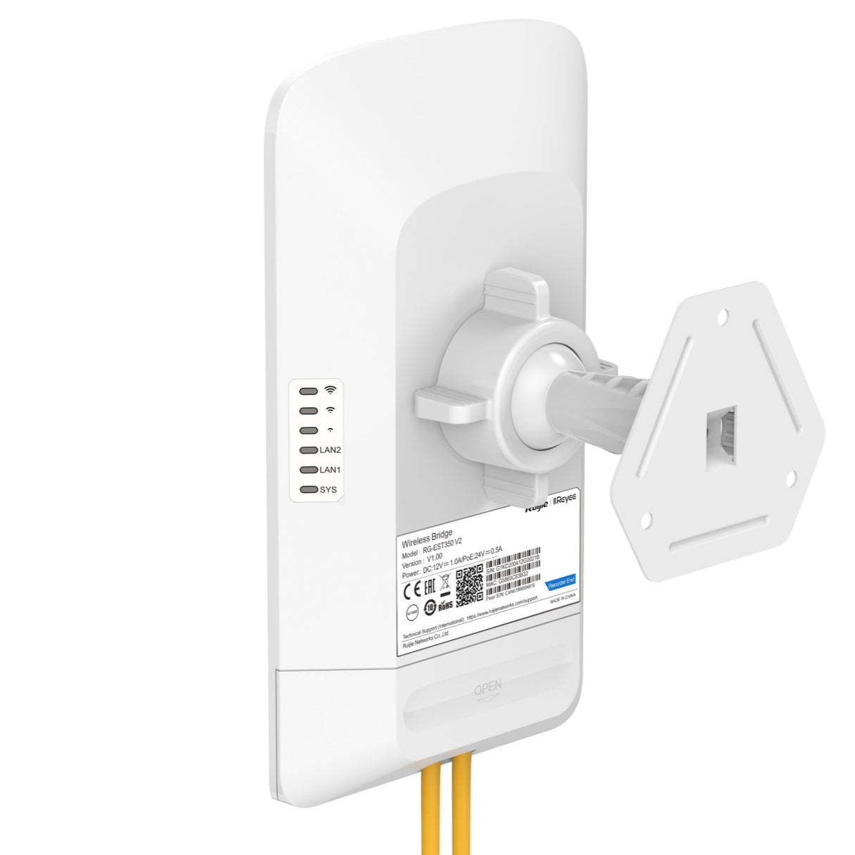 RG-EST350V2 Puente inalambrico 802.11ac de 5 km y doble banda a 5 GHz