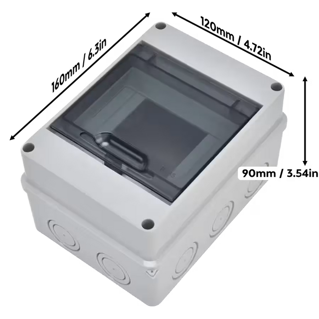 SP-PROCAJA - Caja de proteccion de disyuntor abs transparente tapa abatible para interiores y exteriores