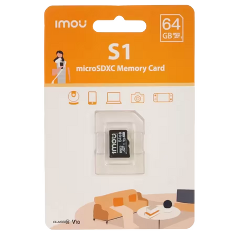 ST2-64-S1 Memoria MicroSD IMOU de 64GB clase 10