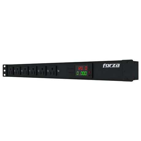 Unidad de Distribución de Energía Forza Rack 14 Tomas 100/120V Metered